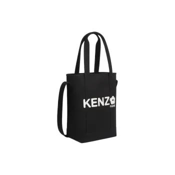 KENZO Cotton One Shoulder Handbag Regular Women's Black