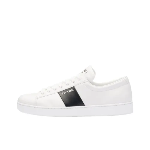 PRADA Skateboard Shoes Men Low-Top White