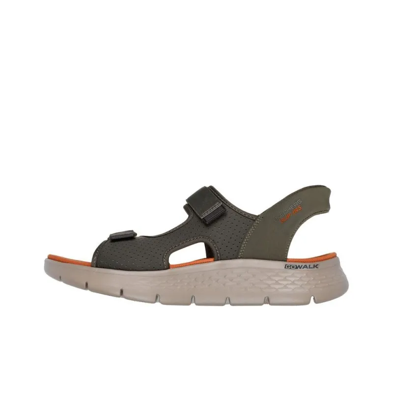 Skechers GOWALK Beach Sandals Men's Brown Green-0