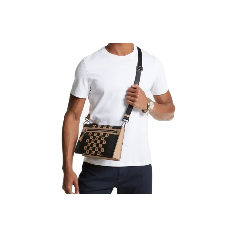 MICHAEL KORS Shoulder Bag Crossbody Bag Small Size Men's Black/Camel-3