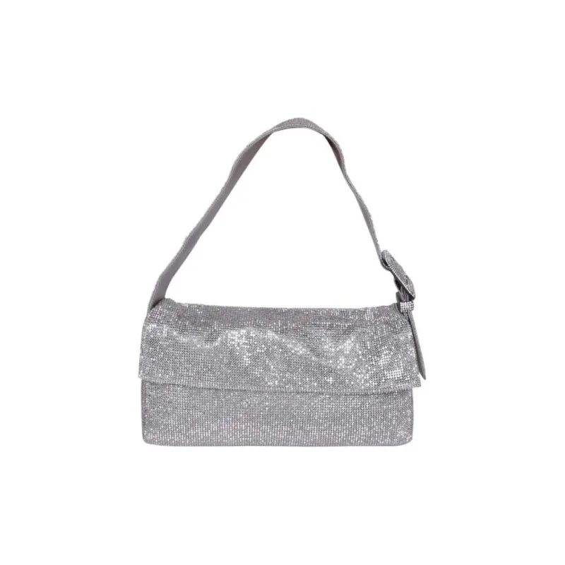 BENEDETTA BRUZZICHES Aluminum Mesh One Shoulder Handbag Women's Silver-0