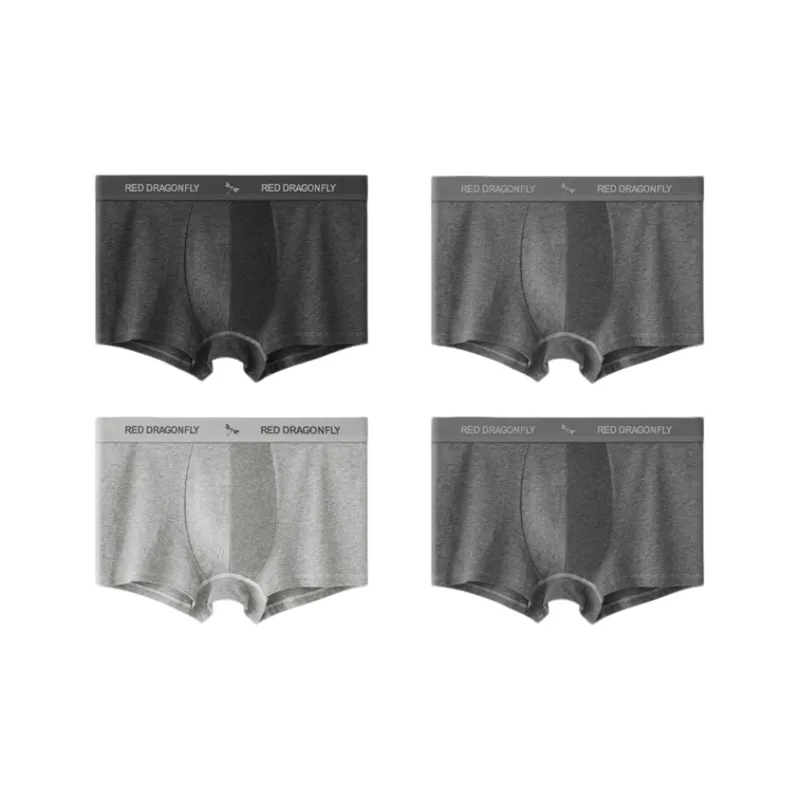 RED DRAGONFLY Cotton Panties Men's 4 Pack Gift Box Set-9