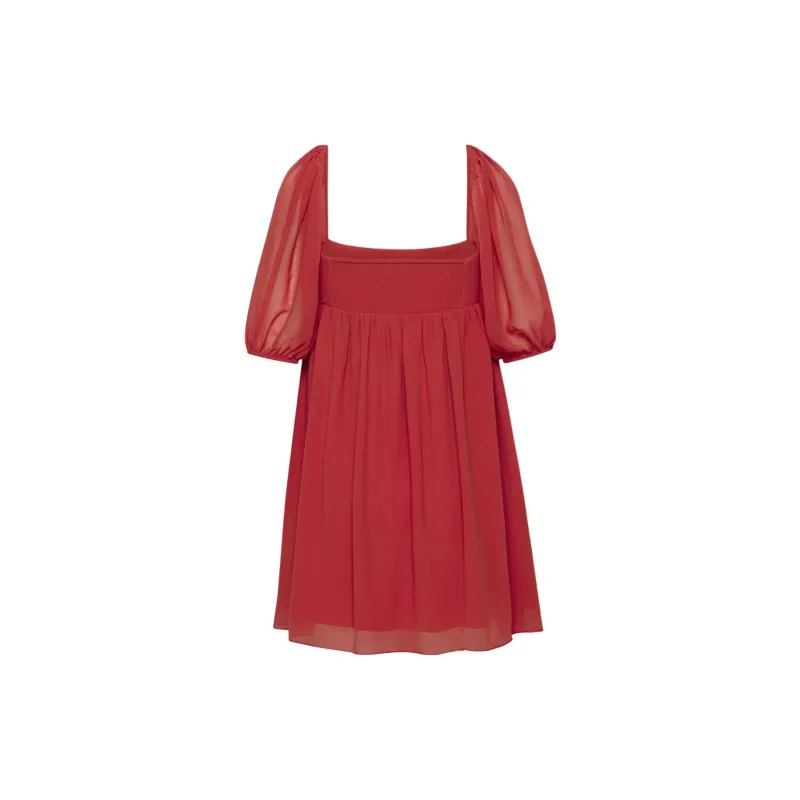 ARITZIA Wilfred Circus Dress Short-Sleeved Dresses Women's Barberry Red-1
