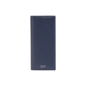 FERRAGAMO Calfskin Wallet Men's Midnight Blue
