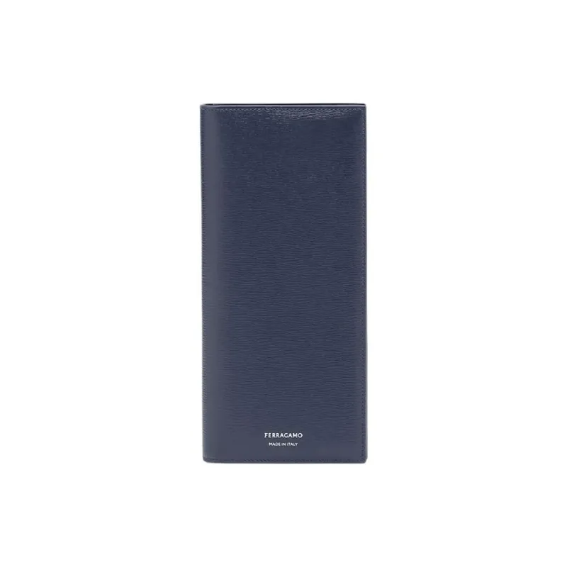 FERRAGAMO Calfskin Wallet Men's Midnight Blue-0