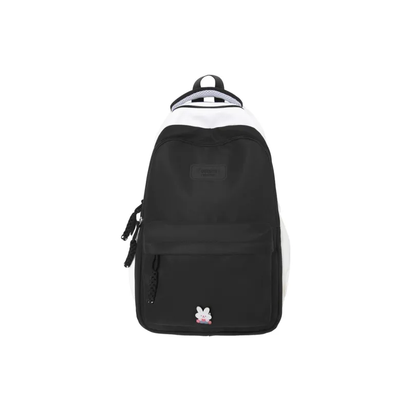 Parker Bear Nylon Backpack Unisex Black White/Blue White/Pink White/Red White/Green White-0