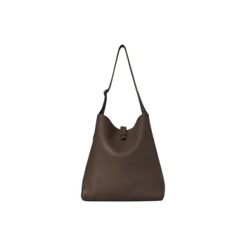 THE ROW Calfskin Handbag, Shoulder Bag Women's Elephant Gray