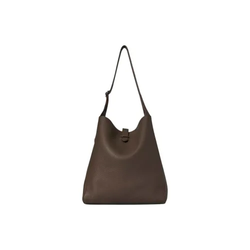 THE ROW Calfskin Handbag, Shoulder Bag Women's Elephant Gray