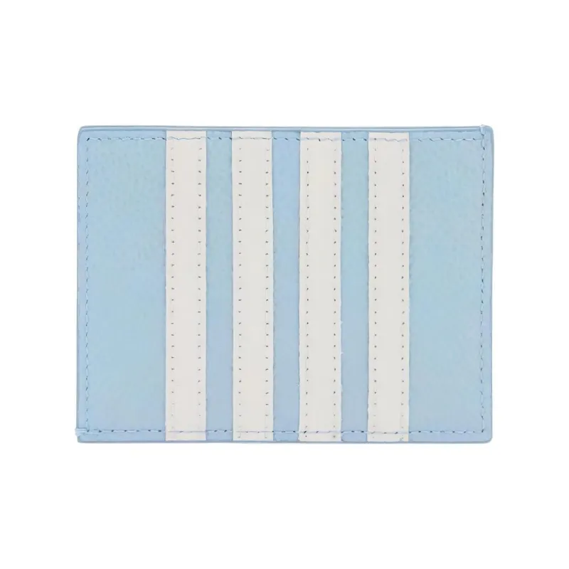 THOM BROWNE· Cow Leather Card Holder Men's Light Blue-3