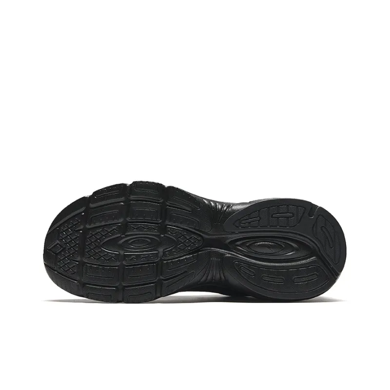 Anta Running Collection Non slip Wear resistant Shock Absorption Low Top Casual Running Shoes Men's Black Silver-4