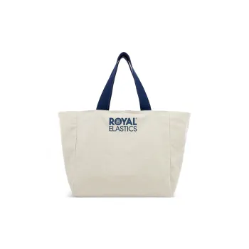 ROYAL ELASTICS Large Capacity Handheld Canvas Bag Shoulder Bag Regular Unisex Blue/White