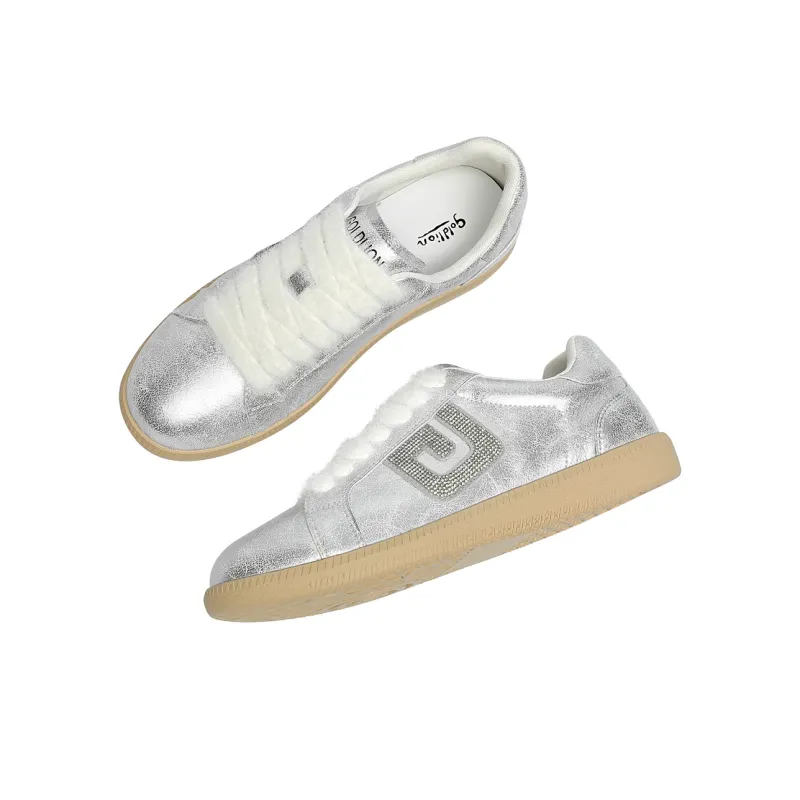 GOLDLION German Army Trainers Lightweight Low Top Skateboard Shoes Women's Silver-3
