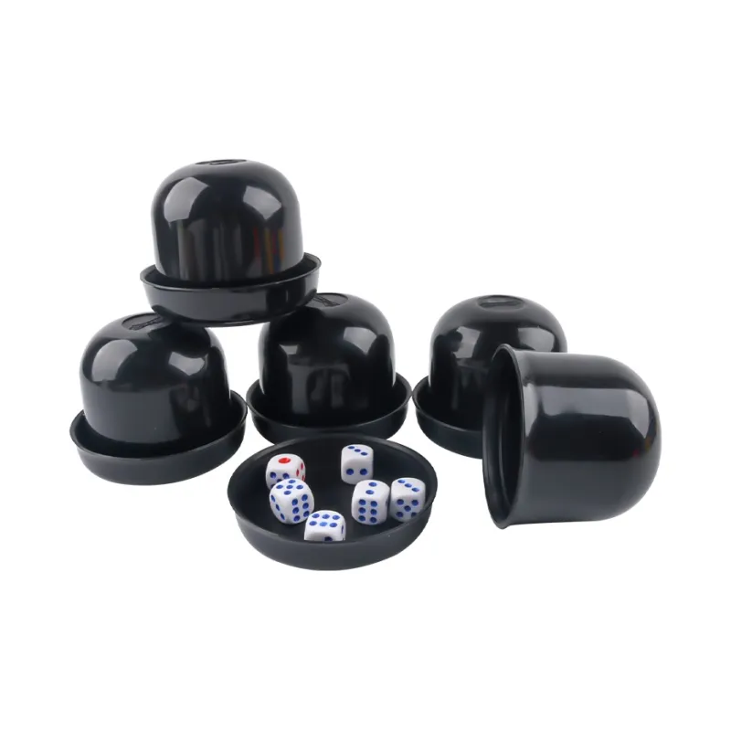 Miao Ji Dice Cup And Color Cup Five Piece Set Color Dice Shaker Cup And Stopper With 30 Pcs Dice Board Games-3