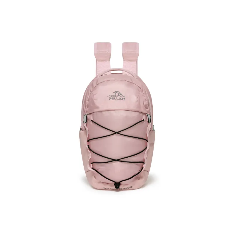 PELLIOT Oxford Backpack Regular Unisex Obsidian Black/Coconut Milk White/Cherry Blossom Pink-10