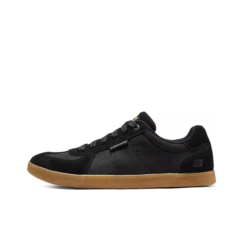 Skechers Anti Slip Wear Resistant Low Top Skateboard Shoes Men's Black-0