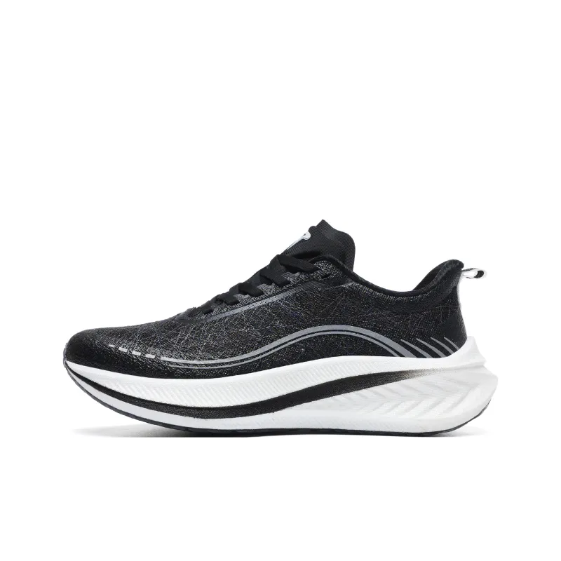 TREEPERI Low Top Carbon Plate Casual Marathon Training Sprint Running Shoes Unisex Cosmic Black-0