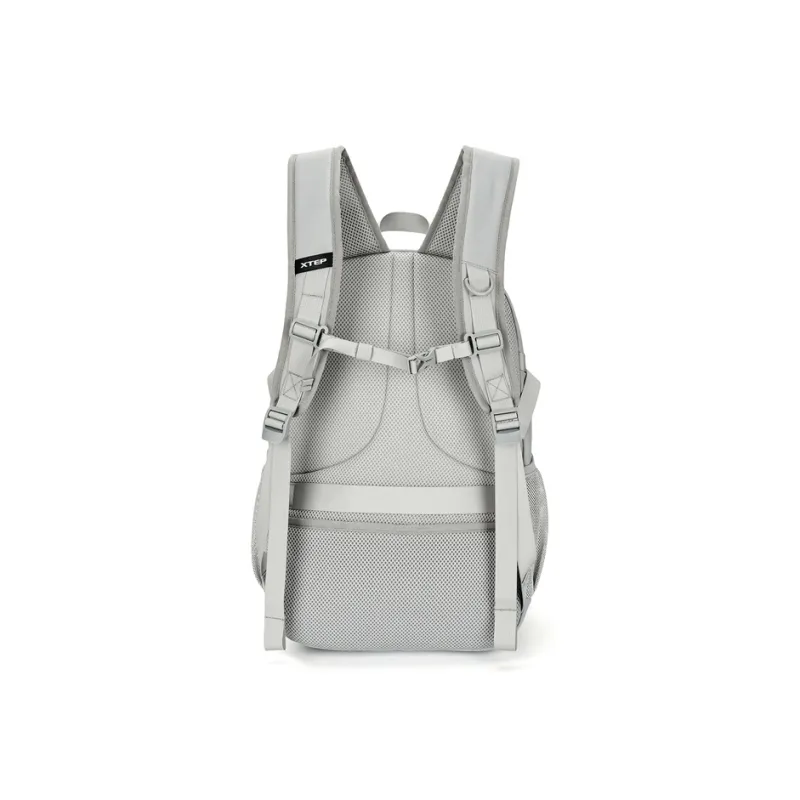 XTEP Nest Fabric Storage Backpack, Students Backpack Unisex Gray-2