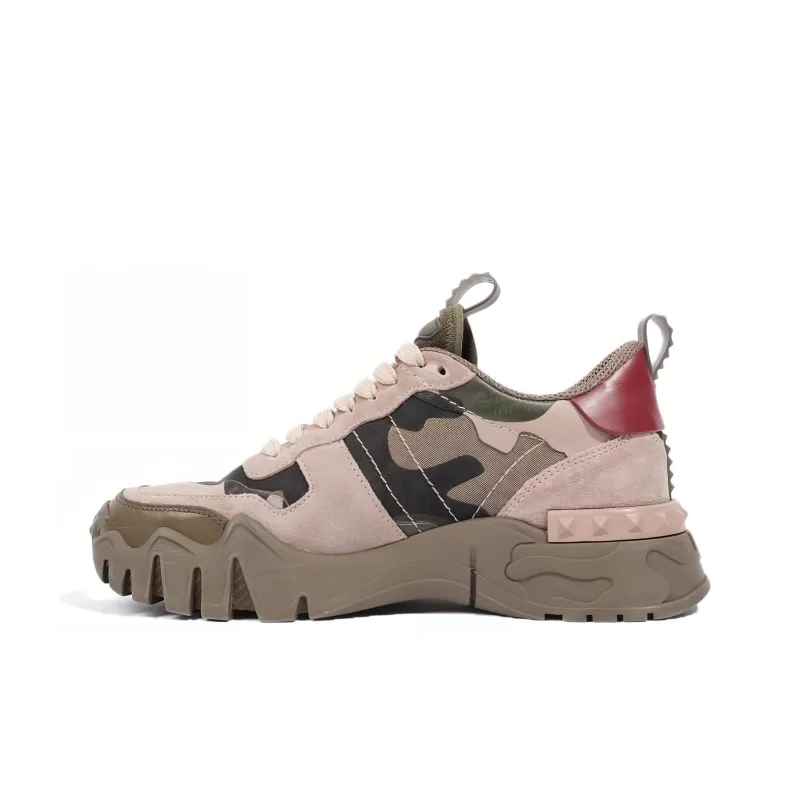 Valentino Rockrunner GARAVANI Plus Anti-Slip Wear-Resistant Low-Top Casual Shoes Women's Army Green-0