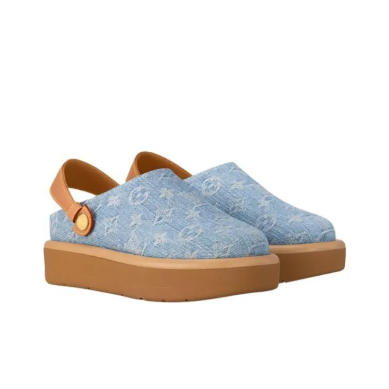 LOUIS VUITTON Aspen Casual Single Shoes Women's Sky Blue-2