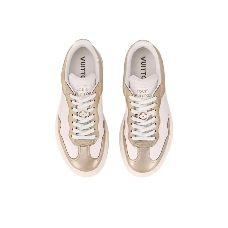 LOUIS VUITTON Groovy Low Top Skateboard Shoes Women's Gold-3