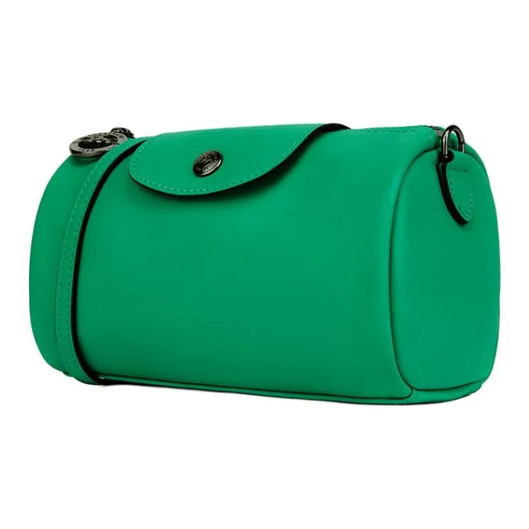 LONGCHAMP Le Pliage Xtra Cow Leather Cylinder Bag, Makeup Bag, Shoulder Bag, Crossbody Bag Women's Green-2