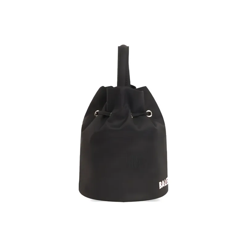 Balenciaga WHEEL Nylon Bucket Bag, Handbag, Shoulder Bag, Crossbody Bag Small Size Women's Black-1