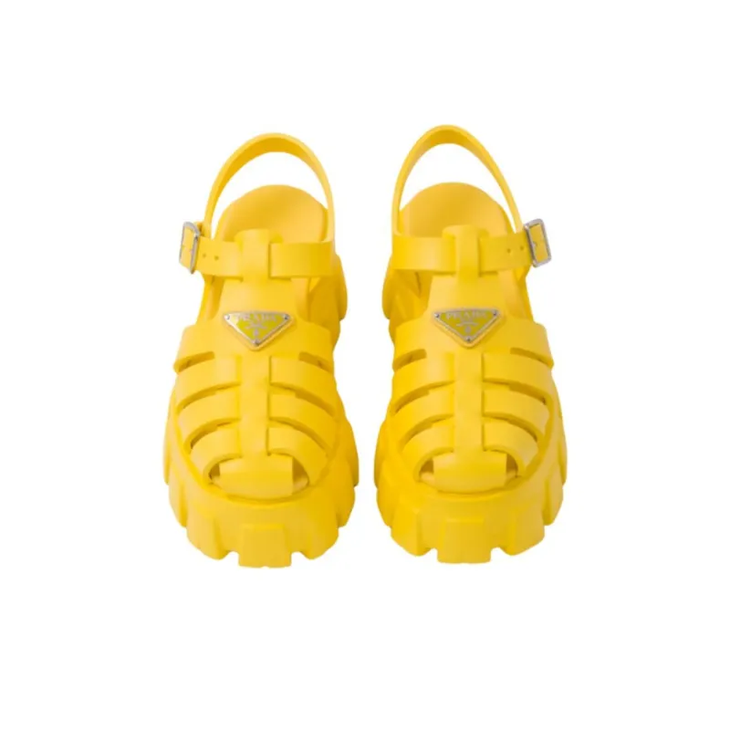 PRADA Roman Sandals Women's Sunlight Yellow-3