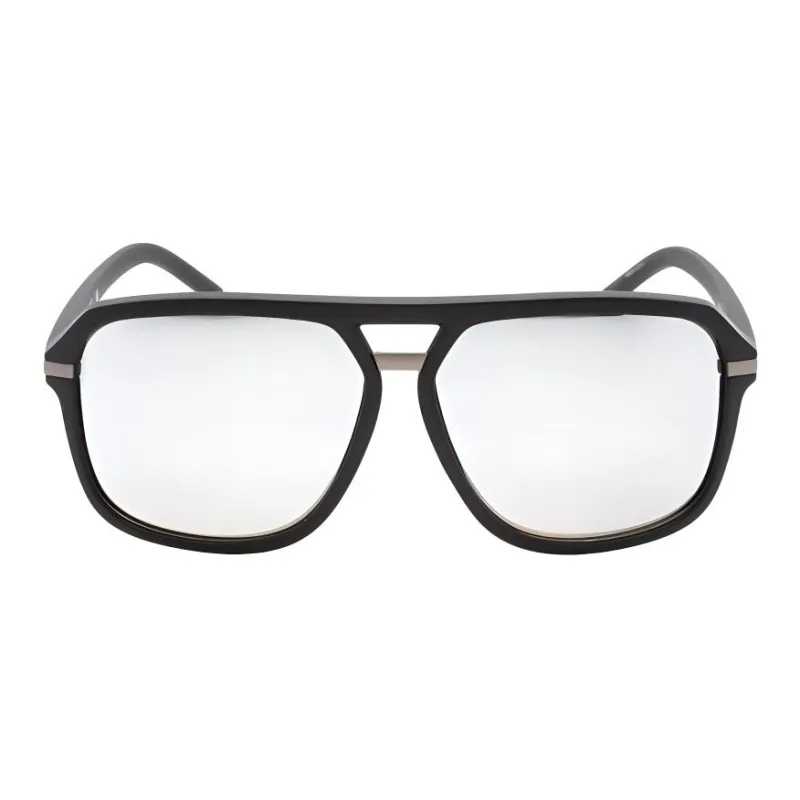 GUESS Plastic Irregular Shape Sunglasses Men's Black-1
