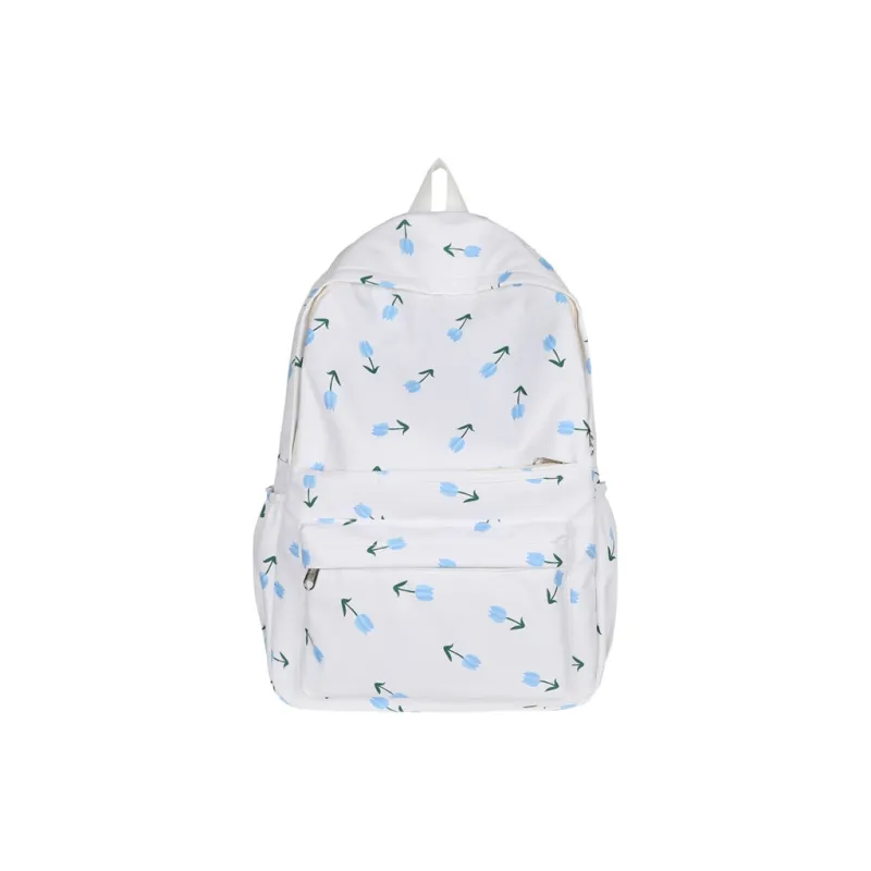 Parker Bear Twill Canvas Backpack Women's Ecru/Pink/Blue-8