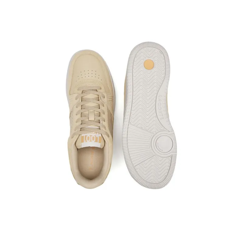 LACOSTE Anti Slip Wear Resistant Low Top Skateboard Shoes Men's Natural/Ecru-4