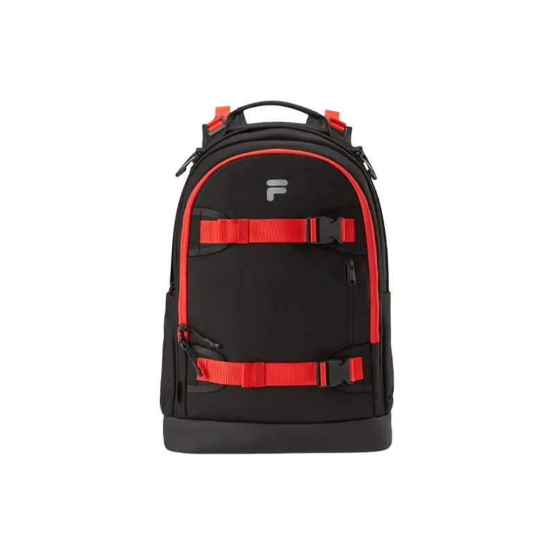 FILA FUSION Fabric Backpack Regular Unisex Black & Red-0