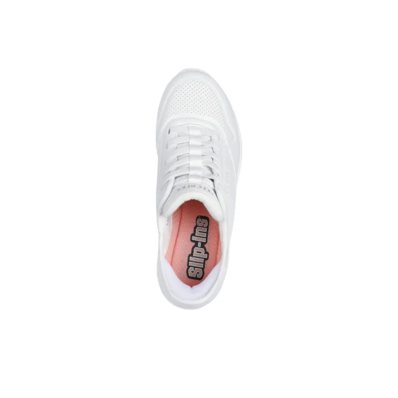 Skechers Uno Anti Slip Wear Resistant Low Top Casual Shoes Women's White-3