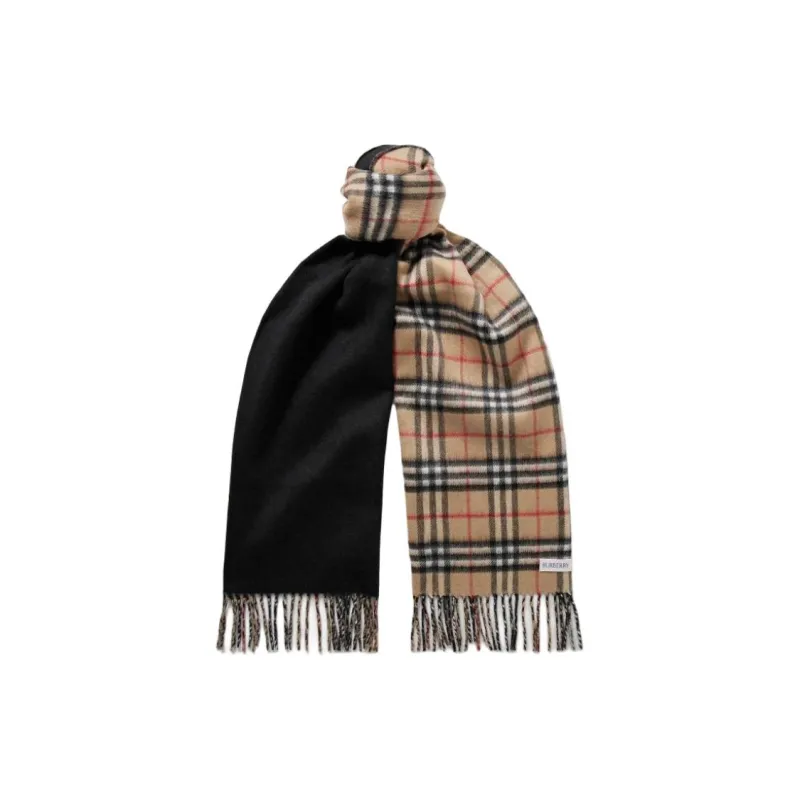 Burberry Cashmere Knit Scarves Men's Black-0