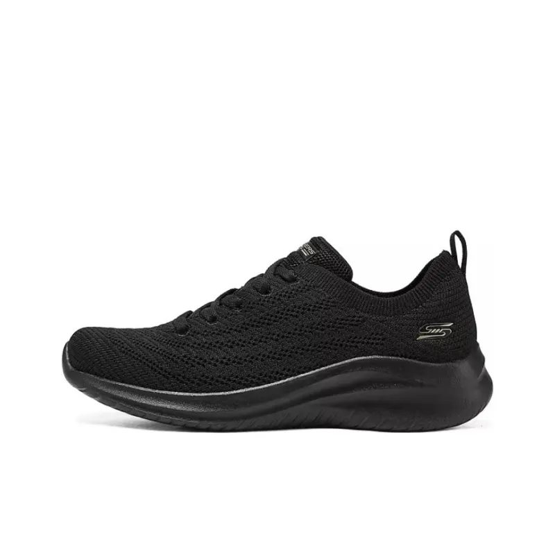 Skechers Vapor Foam Abrasion Resistant Breathable Low Top Casual Running Shoes Women's Black-0