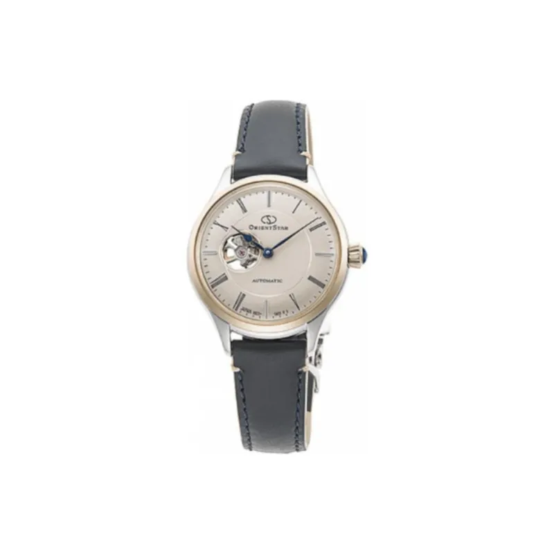 ORIENT STAR Mechanical Movement Cowhide Strap Watch 30.5mm Women's Watch Yellow Watch Dial-1