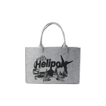 HELIPORT Chemical Fiber Felt Shoulder Bag Regular Men's Gray