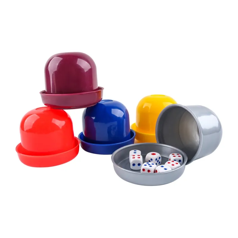 Miao Ji Dice Cup And Color Cup Five Piece Set Color Dice Shaker Cup And Stopper With 30 Pcs Dice Board Games-9
