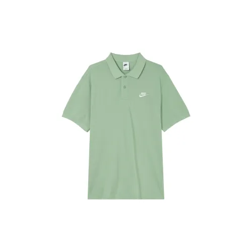 Nike Polo Shirts Men Gray Green