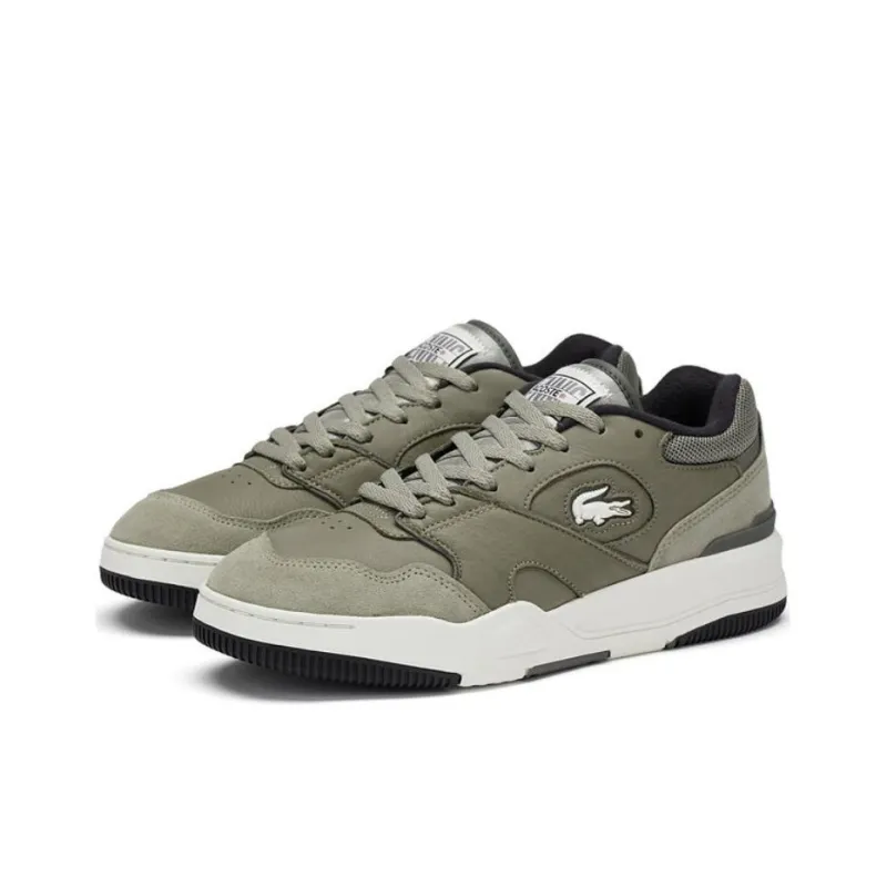 LACOSTE Anti Slip Wear Resistant Low Top Skateboard Shoes Men's Green-2