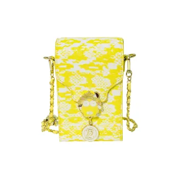 MACK JODAER Synthetic Leather Shoulder Bag Regular Women's Yellow