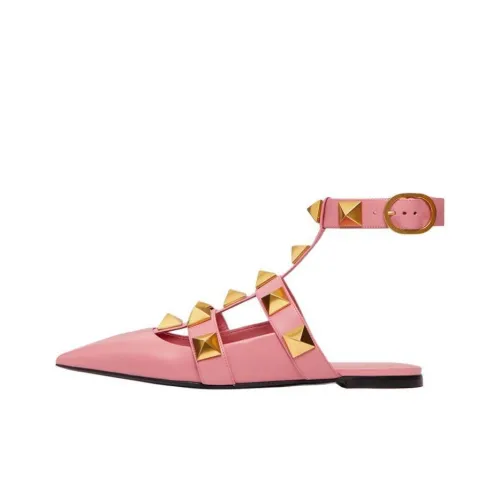 Valentino Roman Stud Beach Sandals Women's Pink