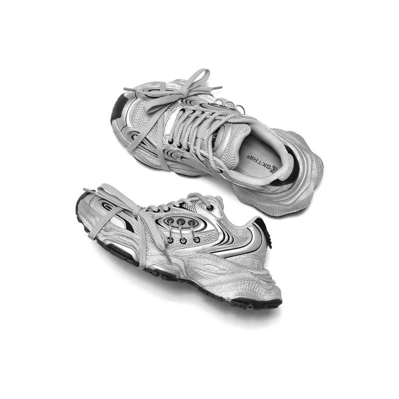 SK.TRIP Chunky Sneakers Unisex Low Top Linen Beige Regular/Space Silver Regular/Linen Beige Lace Up 1.0/Space Silver Lace Up 1.0/Linen Beige Lace Up 2.0/Space Silver Lace Up 2.0-5