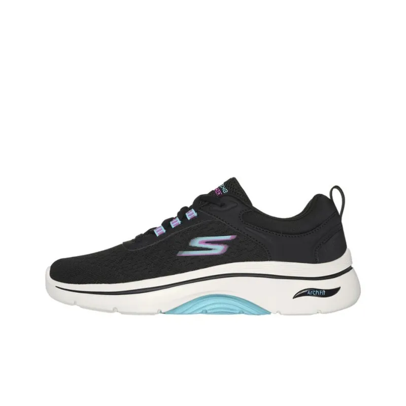 Skechers Go Walk Arch Fit Anti Slip Wear Resistant Low Top Casual Shoes Women's Black-0