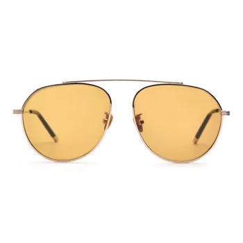 LASH Metal Aviator Sunglasses Unisex Silver