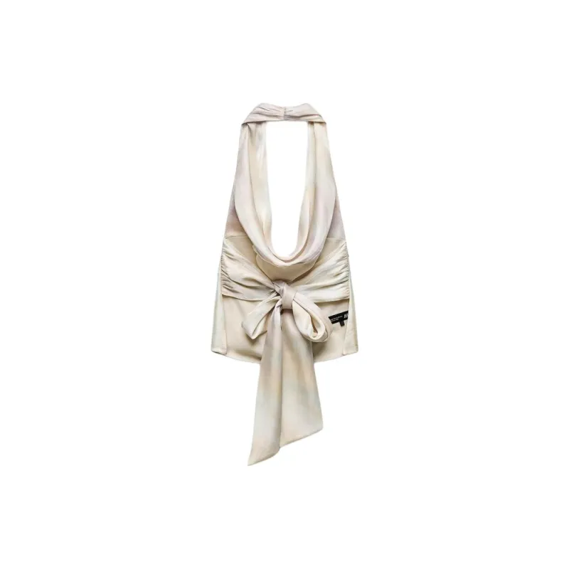 ZARA Trf Tank Tops Women's White-1
