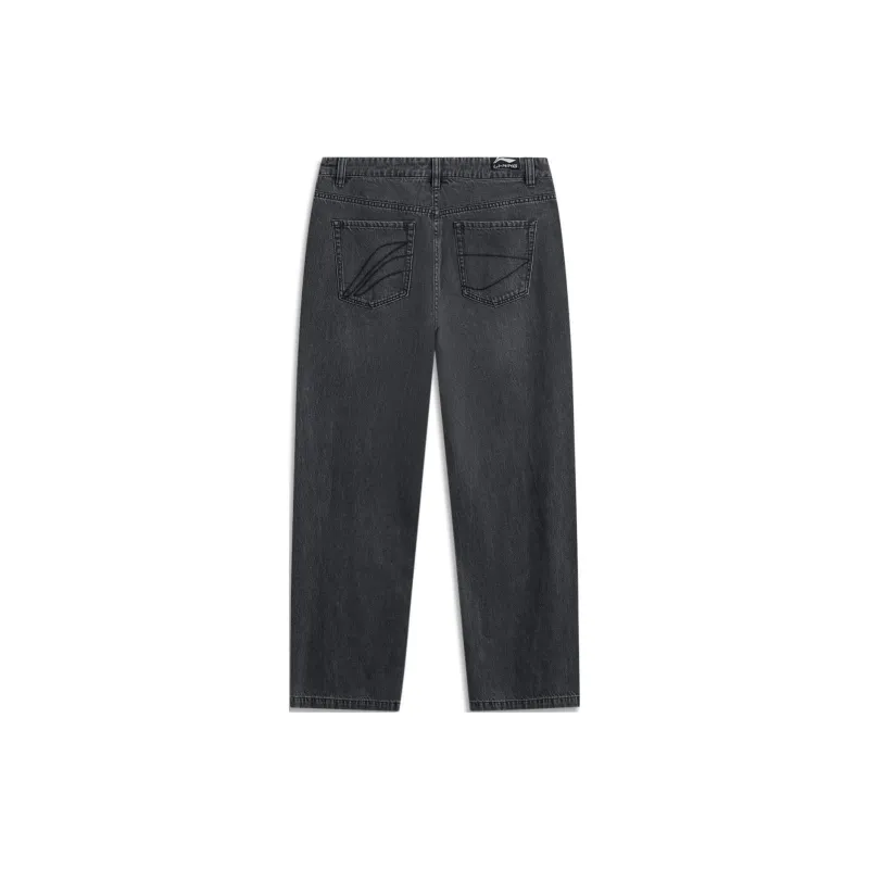 LiNing Sports Life Collection Jeans Men's Obsidian Gray-1