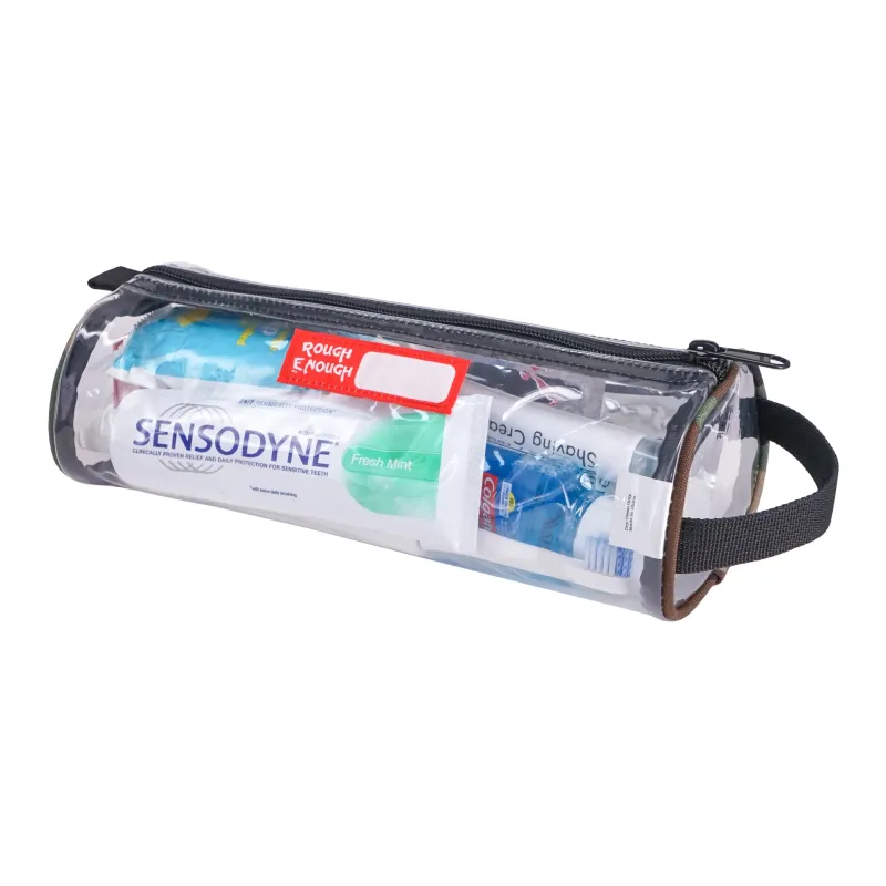Rough Enough PVC Toiletry Bag Unisex Transparent-1