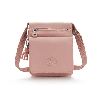Kipling Cell Phone Pouch, Shoulder Bag Polyamide Regular Unisex Delicate Pink