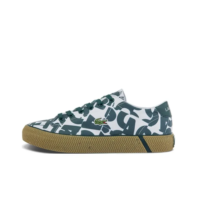 LACOSTE Low Top Skateboard Shoes Women's White Green-0