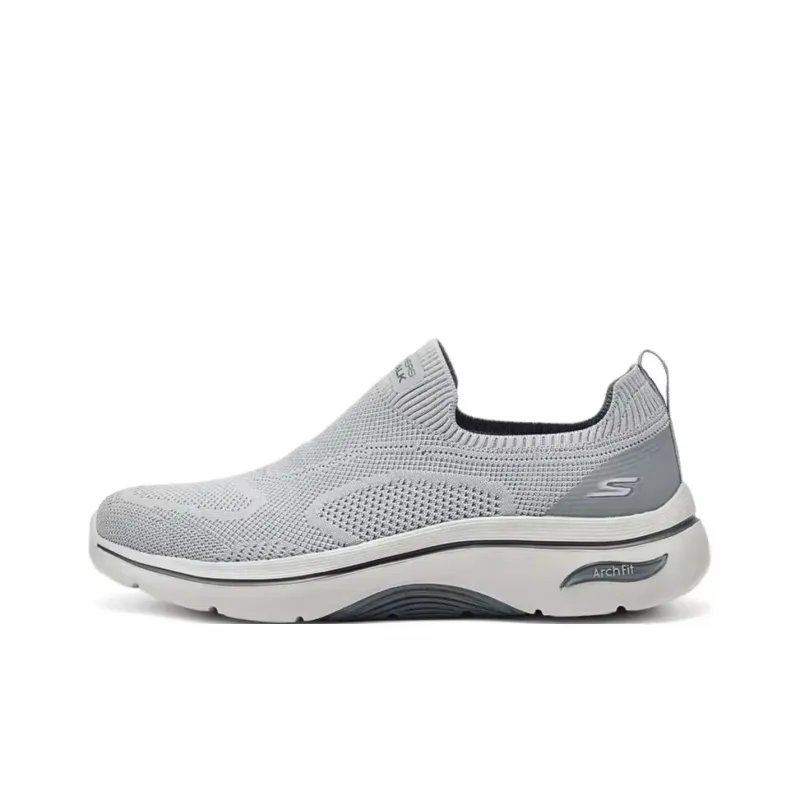Skechers MEN'S GO WALK Slip Resistant Low Top Casual Shoes Men's Gray-0